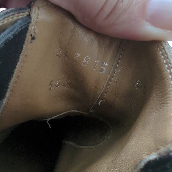 Gucci Mens Shoes Brown Leather Round Toe Zip Ankle Boots Size 8.5 Made in Italy - Picture 10 of 14